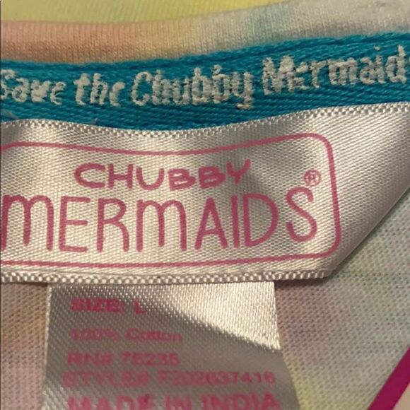 CHUBBY MERMAID “Save The Manatees” Girls Large Tank - Picture 4 of 5